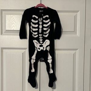 Skeleton Print Black Onesie